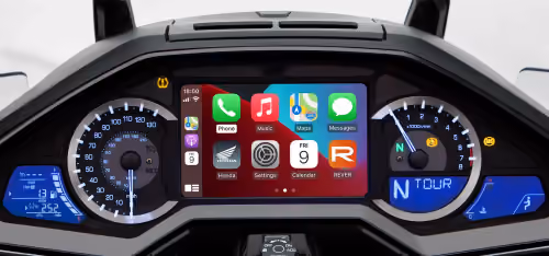 Honda GoldWing 50 Anos - Diferencial - Painel TFT com integração Apple CarPlay e Android Auto