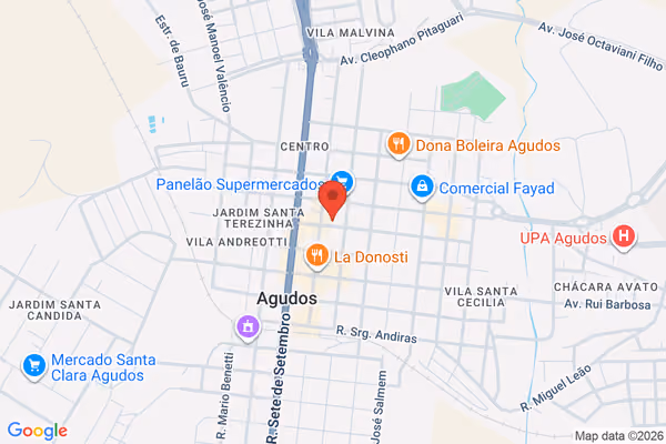 Mapa da localização - Agudos