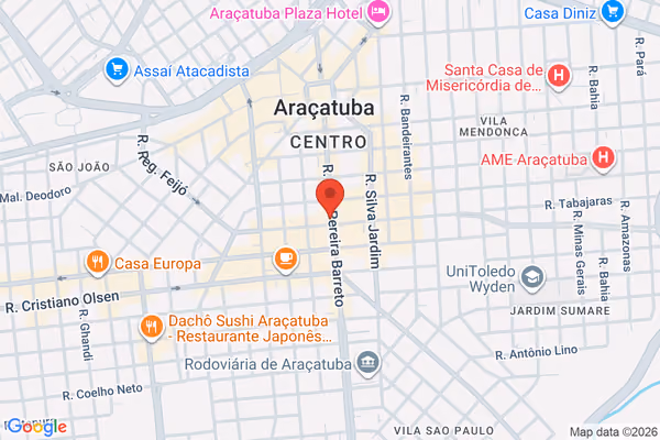 Mapa da localização - Araçatuba 2