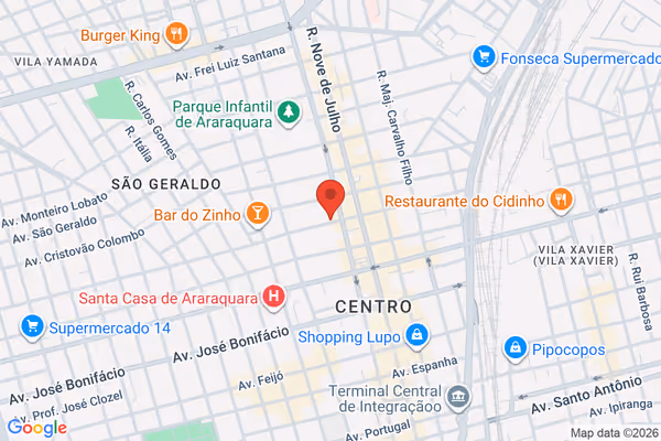 Mapa da localização - Araraqua