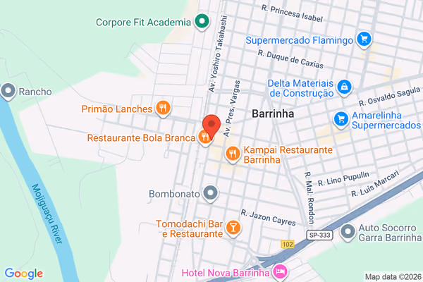 Mapa da localização - Barrinha