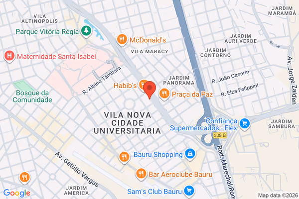 Mapa da localização - Bauru