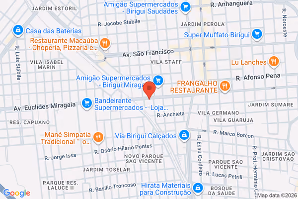 Mapa da localização - Birigui