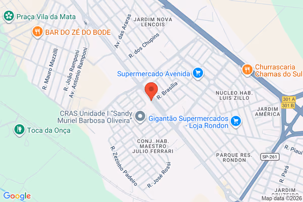 Mapa da localização - Lençóis Paulista