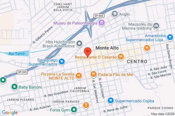 Mapa da localização - Monte Alto